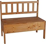 MiaMöbel Eckbank Mexico Möbel 100x89x50 cm Landhausstil Massivholz Pinie Honig