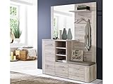möbelando Kompaktgarderobe Flurmöbel Garderobe Minigarderobe Garderobenset Chevy I