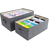 CARZUNI 2er-Pack Schubladen-Organizer for Kleidung – Kleiderschrank-Kleider-Organizer, waschbarer Schrank-Schubladen-Aufbewahrungs-Organizer for Kleidung, Hosen, Jeans und T-Shirt (Size : 47x29x21CM)