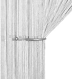 AIZESI Fadenvorhang Weiss 90x200 Insektenschutz Türvorhang Trennwand Fenster Vorhang(White)