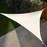 X4-LIFE Solar LED Sonnensegel 3.6 x 3.6 x 3.6, Garten Deko LED-Beleuchtung, Solarpanel und Akku