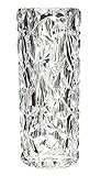 Bruchsichere, unzerbrechliche Kunststoffvase für Heimdekoration, verdickte, schwere, kristallklare Vase für Blumen, Diamantform, wie Glas, große Vase für Hochzeit, Party, 29,8 cm hoch x 11,4 cm breit