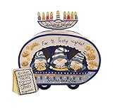 Blue Sky Clayworks 21061 Eight Tasty Hannukkah Delights Teelichthalter, 19,1 cm Länge