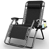 NOALED Terrassenstühle zum Liegen für schwere Menschen, robuster Schwerelosigkeitsstuhl, verstellbare Sonnenliege (Sessel)