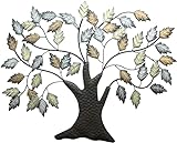 Dekoleidenschaft Wanddeko Baum aus Metall, braun, 72x58 cm, Wandschmuck, Wandbild, Metalldeko, Hänger
