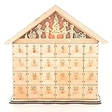 Adventskalender zum Befüllen Bethlehem 24 Schubladen aus Holz Fächer mit LED Beleuchtung Weihnachten, Weihnachtskalender DIY von pajoma