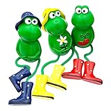 Hekasvm Frösche Figuren Garten Deko,3 Stück Frosch Tiere Garten Statuen Deko Draußen Figuren für Garten Kantenhocker Zaunhocker Bauernhof Balkon Wohnzimmer Office (Frog A)