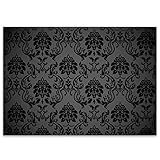 100 Papier-Tischsets Black Ornament I dv_008 I DIN A3 I Platzsets Platzdecken Tisch-Unterlage aus Papier Deko modern Einweg Hochzeit Barock