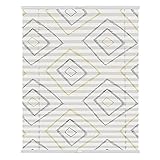 Lichtblick Plissee Klemmfix mit Motiv, ohne Bohren, Verspannt, Blickdicht, Lichtdruchlässig, Made in Germany, Julia Schumacher, Stripy Boho Rectangle - Beige 100 x 130 cm (B x L)