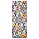 wunderlin Läufer Flur Teppich Bedo Collection waschbar Modernes Design Wertvoll Verwendung Für Teppichlaeufer rutschfest und Küchenläufer Nützlich Küchenteppich Waschbar Vinyl Look Bunt (80x200 cm)
