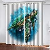 Vorhänge Wohnzimmer Blickdicht Gardinen Verdunkelungsvorhang Schlafzimmer Kinderzimmer Thermovorhang Fensterdekoration 3D Traum Holzbrücke Weißes Pferd Muster Ösenschal 2Er Set 230X234Cm