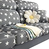 NOPEXTO Sofa Sitzkissenbezug,Stretch 4/3/2/1 Sitzer/L Form Sofabezug Elastische Couch Kissenbezüge Husse Überzug Bezug Für Sofa Sitzkissen (RüCkenlehne,Grau)