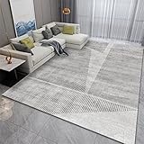 Kunsen zimmerdeko teppiche Grauer Teppich für Esszimmer, Schlafzimmer, rechteckiger Teppich, Büro-Bodenmatte deko küche modern antirutschmatte küche 100X160CM 3ft 3.4' X5ft 3'