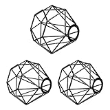 ledscom.de Käfig-Lampenschirm, schwarz, 155mm Ø, 3 Stk.