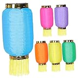 ABOOFAN 6 Stück Japanische Papierlaternen Kirschblüten-Dekorationen Pendelleuchten Für Den Außenbereich Sushi-Bar-Dekor Japanische Hängelaternen Japanische Pflaumenlaterne Laternen