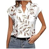 tohole Spitze Locker Hemden Boho Sportshirt Damen Kurzarm Blumendruck Bluse Y2k Bluse Blusen & Tuniken Für Damen Damen Tuniken Sommershirts Blusen Damen Sport Oberteile Damen Tank Top Schmales