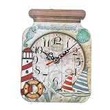 Garneck Wanduhr Vintage-Uhr Vintage-Wanduhr Flaschenförmige Wanduhr Wohnzimmer-Wanduhr Leicht Lesbare Wanduhr Aus Holz Vintage-Wanduhr Aus Holz Kreative Wanduhr Holzuhr