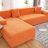 Volltonfarbe Sofabezug Schutz Waschbar Sofabezüge Sofaüberwurf Mit Elastic Botto Sofa-protector Nicht-schiebe Sofa Überwürfe Cover Mit Multi-size Verfügbar Slipcover Für Haustier H-Eine 3 seater sofa(