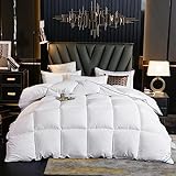 Daunendecke 155x220,Bettdecke 135x200 Set Mit Kissen,Wintergeschenk WeißE GäNsedaunen FüLlung Bettdecke Steppdecke TröSter Ganzjahresdecke Baumwolle FüR Schlaf