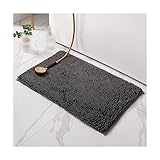 PEKJI Teppich, einfacher Chenille, rechteckig, rutschfest, Badematte, maschinenwaschbar, Shag-Teppich, schnelle Wasseraufnahme, Küche, Schlafzimmer