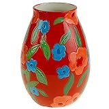 CHICCIE Vase rot 20x28cm - Blumenvase Tischvase Dekovase Dekoration