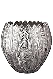 GILDE Blumenvase Vase aus Aluminium - Deko Wohnzimmer Geschenk für Frauen Geburtstag Muttertag - Farbe: Silber Höhe 21,5 cm