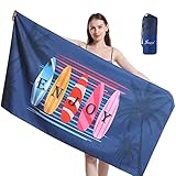 JMQYS Mikrofaser Strandtuch Handtücher Schnelltrocknend-Ultra Leicht Sandfreies Damen Mädchen Tragbares XXL Campinghandtuch Badehandtuch -Perfekt für Fitness Reisen Sport Wandern Outdoor Sauna Yoga