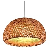 Moderne und einfache Bambus-Kronleuchter Handgewebtes Bambus und Rattan-Hängelampe kompatibel mit Restaurant- und Gästehaus-Balkon-Pendelleuchte japanische Pendelleuchte Café-Beleuchtung ,für Küchenin