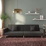 ZEYUAN Tagesbett Ausziehbar, Schlafsofa, Schlafcouch, Bettsofa, Sofabett, Daybed, Betten, Bettcouch, Polsterliege, Bett Sofa, Jugendbett, Weiß Kiefer Massivholz 2X(90x200) cm