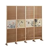 Raumteiler Trennwand, Paravent Raumtrenner Japanischer Stil Raumteilerplatte, 150 170 180 cm Groß Trennwand für Büro/Studio/Studie, Vorübergehend Datenschutzbarriere mit Fester Basis (Color : 5 Panel