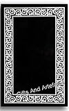 91,4 x 121,9 cm, Perlmutt-Edelsteine, eingelegter Esstisch, schwarzer Marmor, rechteckige Form, Rasentisch von indischer Kunst und Handwerk