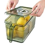 Raxove Kühlschrank-Organizer-Behälter - Klare Kühlschrank-Pantry-Organizer-Behälter mit Deckel,Luftdichter Kühlschrank-Gefrierschrank-Organizer für Gemüse, Obst, Fleisch