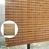 Natürliche Bambus Rollo Bambusrollo Wasserdicht Bambus Raffrollo Sonnenschutz Rollos Holzrollo Jalousie Sichtschutz Rollo Für Balkon/Terrasse/Garten Atmungsaktiv Mit Lifter (Size : 130x180cm)