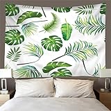 PRUJOY Wandteppich Tapestry Dekoration Wohnung Palmblatt Wandtuch Wandbehänge 150 * 130cm Wälder Home Dekor Wandtüche