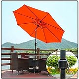 NOALED 300CM Gartenschirm Outdoor Sonnenschutz für Terrasse/Strand/Pool Sonnenschirme mit Kurbel- und Kippfunktion Sonnenschutz UV50+ (A 3m)