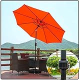 NOALED 300CM Gartenschirm Outdoor Sonnenschutz für Terrasse/Strand/Pool Sonnenschirme mit Kurbel- und Kippfunktion Sonnenschutz UV50+ (A 3m)