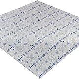 Tischdecke Maritim Anker 62x62 cm Mitteldecke Decke Stoff Gartentischdecke Unterdecke Nautik Hellgrau Blau