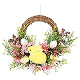 Türkranz Ostern Osterdeko Osterkranz Haustür Kranz mit Osterei Osterhase Türkranz Ganzjährig Eierkranz Türkranz Frühling Tür Deko Ostern Deko Frühlings Frühlingskranz Tischkranz Wandkranz Tischdeko