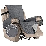 Bestenrose Wasserdichte Liegestuhlhussen für Sessel, mit verstellbaren Gummibändern, waschbar, gesteppt, Sofaschoner für Kinder und Haustiere (Liege, Grau)