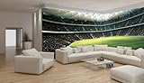 FORWALL Fototapete XXL Eckfototapete 624x219 Fussballstadion Panorama Kinder Jungs Wandtapete Vlies Tapete UV-Beständig Geruchsfrei Montagefertig (739, VEEXXL - 6 Bahnen)