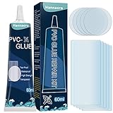 Hannaera Pool Reparaturset, Wasserdicht Luftmatratze Reparaturset，Diese Durchsichtige Vinyl Repair Kit für PVC Gummiboote Aufziehen, Kajaks, Schwimmrings(60ml)