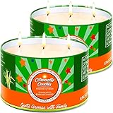 Aottom Citronella Kerze Outdoor groß, 2 x 400g Outdoor Kerzen Natürliche Sojawachs Zitronella Kerze Garten mit 3 Docht Citronella Duft Kerze für Garten | Camping | Picknicks | 160 Stunden Brenndauer