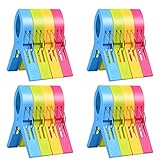 Newaner Große Wäscheklammern Handtuchklemmen,Strandtuch Clips, Strandtuchklammern, Handtücher Towel Clips, Winddicht Klammern auf Strand und Sonnenliegen für Wäsche(16 Stück)