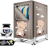 Tragbare Wäschetrockner-Heizung, 1200 W, elektrisch, zusammenklappbar, für den Innenbereich, schnelle Lufttrocknung, Heißtrocknungsmaschine mit Heizung für Zuhause und Schlafsäle.