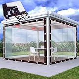 LVTFCO wasserdichte Planen Trennwand Vorhänge Transparente Plane mit Tülle PVC-Kunststoff-Trennwand for Pflanzen Und Blumen Pavillon, Staubdicht Regenfest (Color : Clear, Size : 2.4x3m/7.87x9.84ft)