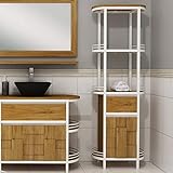 Badezimmerschrank Magnia Teak Massivholz