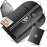 FiRiO® 2 x Kleidersack Anzug Schutzhülle [SEHR GUT]- Premium Kleidersäcke mit Reißverschluss - Business Kleidersack Kurz 100x60, Atmungsaktive Anzugtasche Kleidertasche für Reise & Aufbewahrung