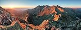 Pro-Art-Bilderpalette Mountaintop II Glas-Art, bunt, 50 x 125 x 1,4 cm