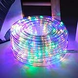 Lospitch 10m LED Lichtschlauch Innen und Außen, 240 LED Schlauch IP20 Lichterschlauch, Schwarz Controller mit Memory-Funktion für Deko, Party, Hochzeit, Garten, Bunt