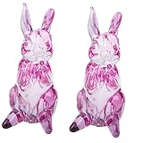 Artibetter 2 Stück Kaninchen-Ornament Mini-Tiere Tischdekoration Mini-Geschenke Frühling Ostern Kaninchen-Dekor Statue Feng Shui Kaninchen-Statue Kaninchen Briefbeschwerer